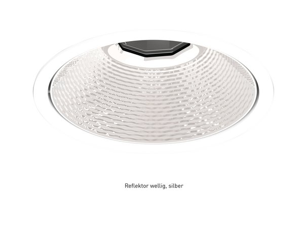 Downlight EQUIP mit Reflektor wellig, silber