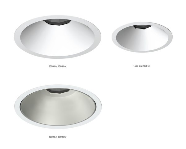 Downlight EQUIP – Lichtleistung Lichtleistung der Downlight EQUIP